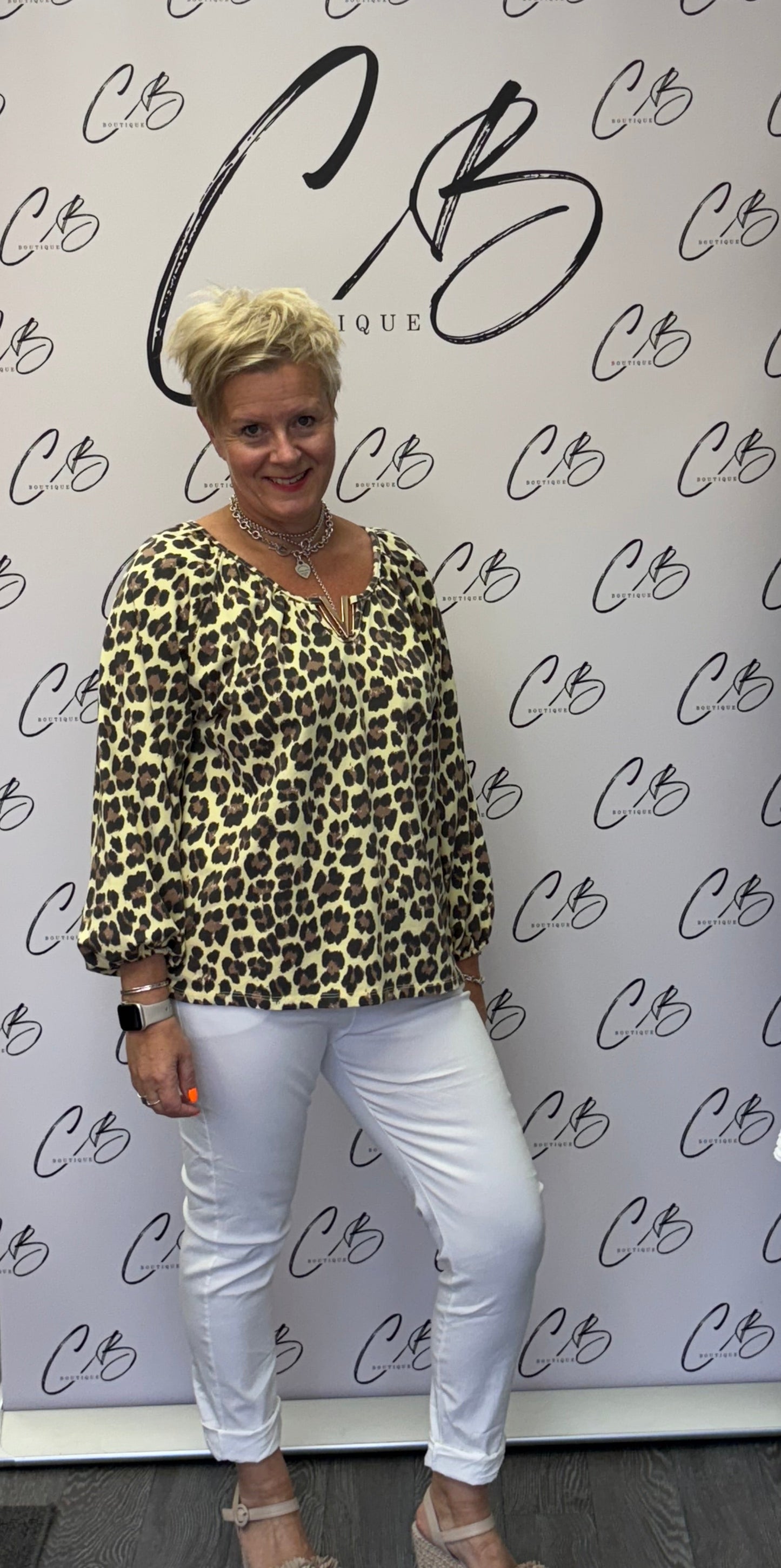 Victoria leopard top