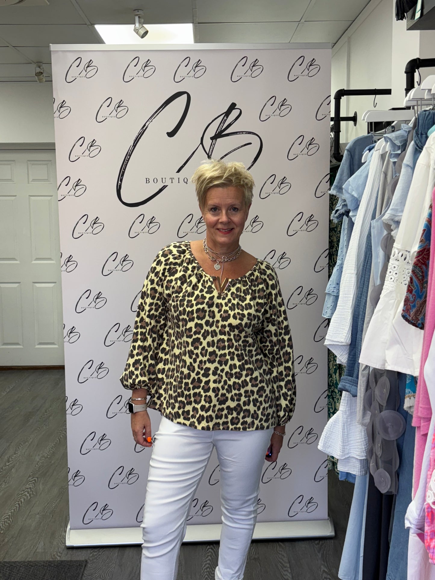 Victoria leopard top