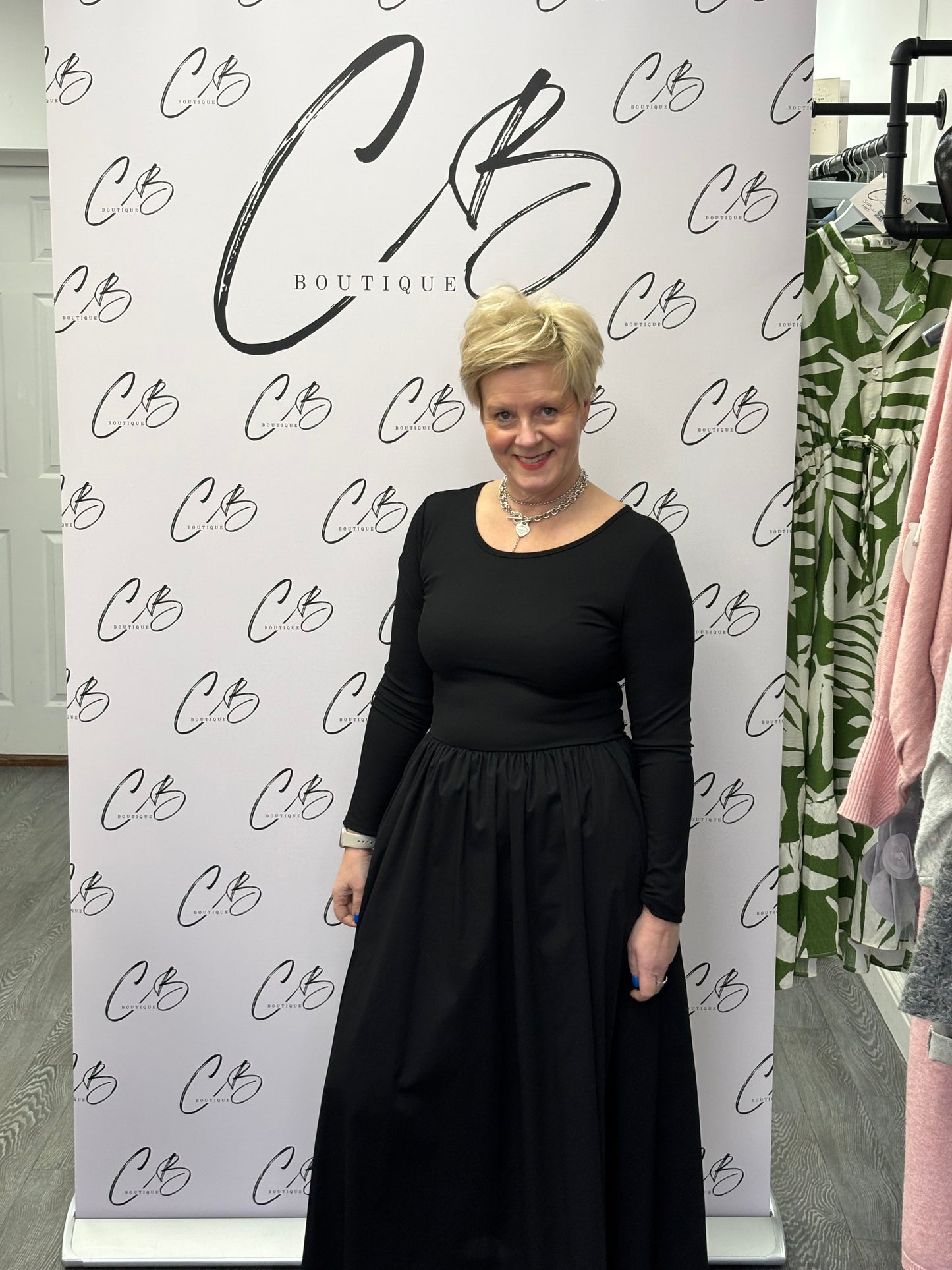Black long sleeved dress