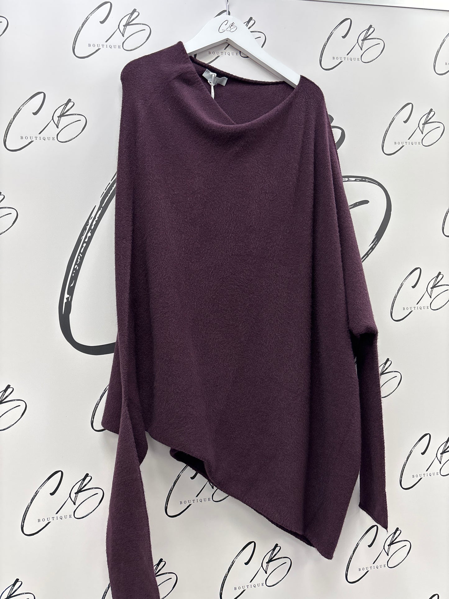 Aubergine Deck Asymmetric Jumper