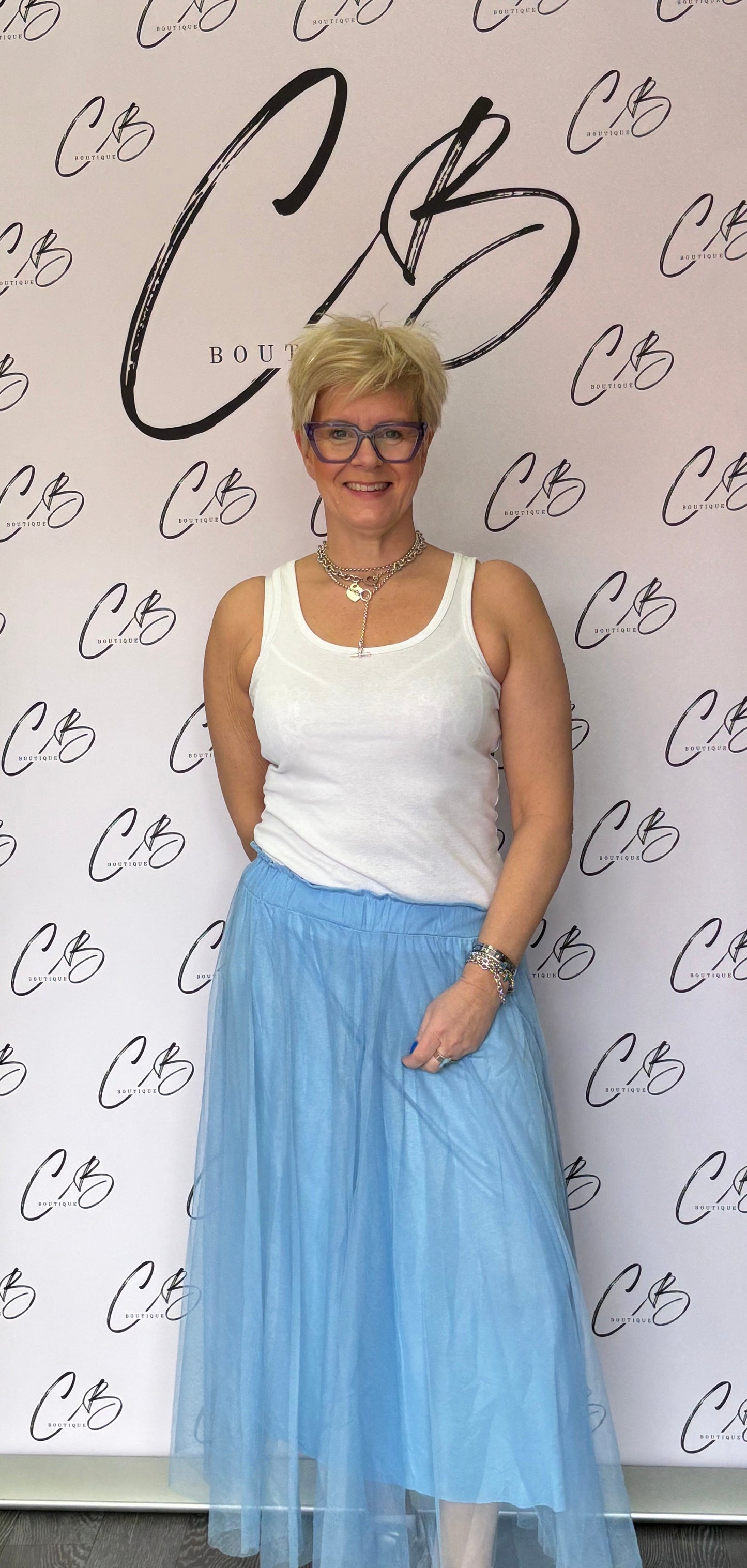 Tulle skirt - Pale Blue