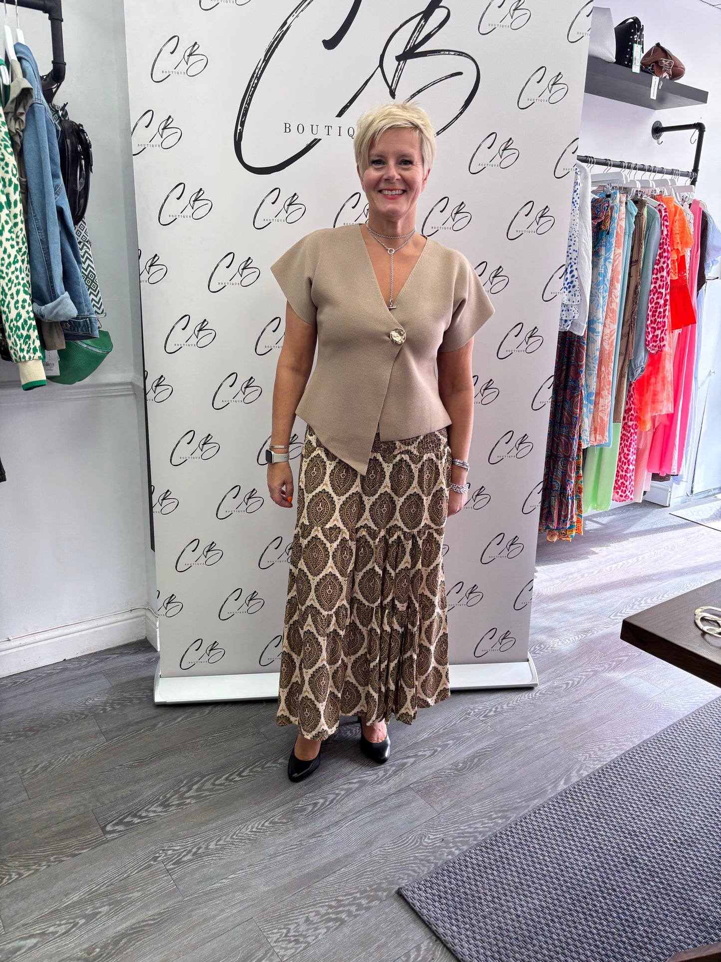 Cerys Khaki Skirt