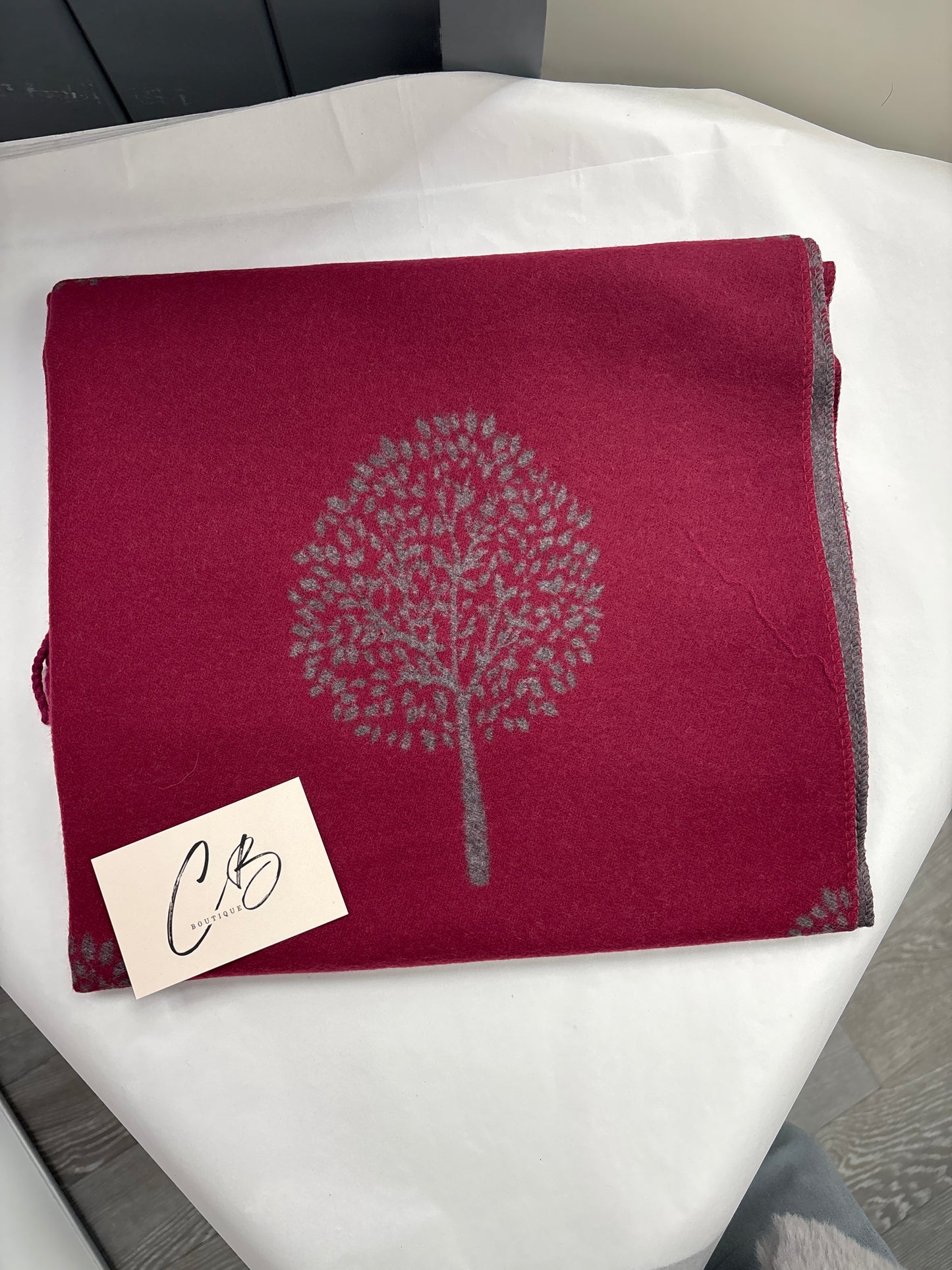 Wine and Grey designer style scarf