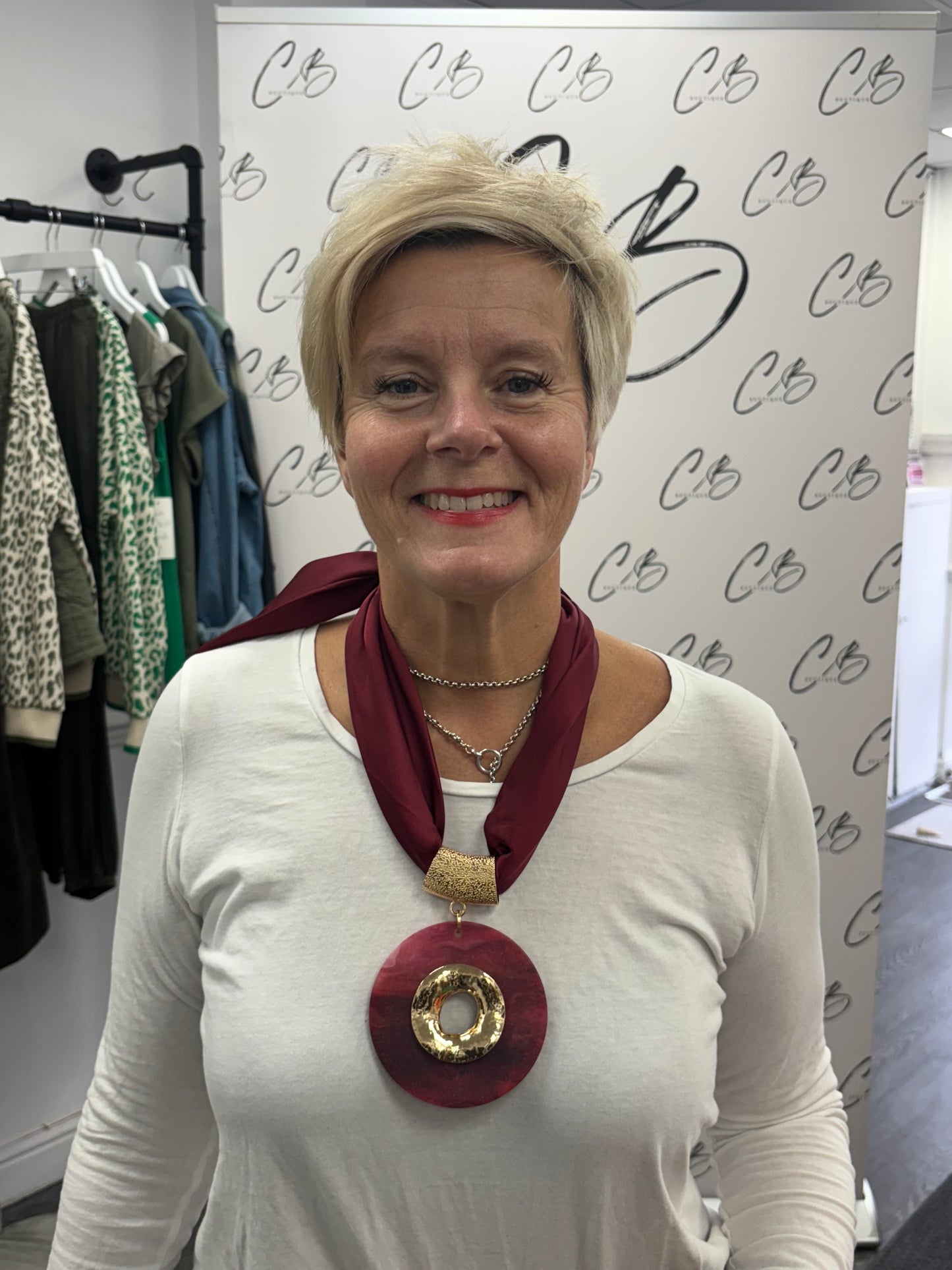 Wine Tie necklace