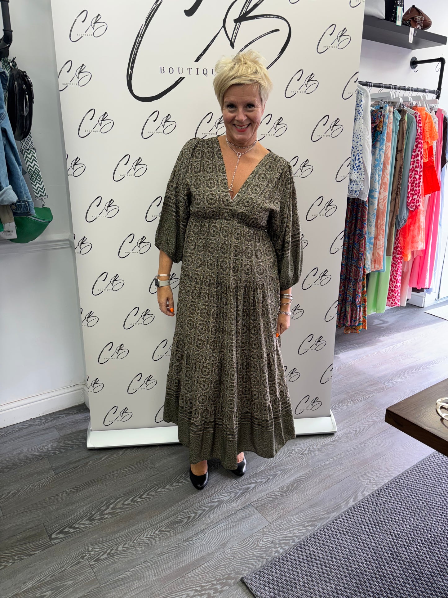 Zoe Khaki dress