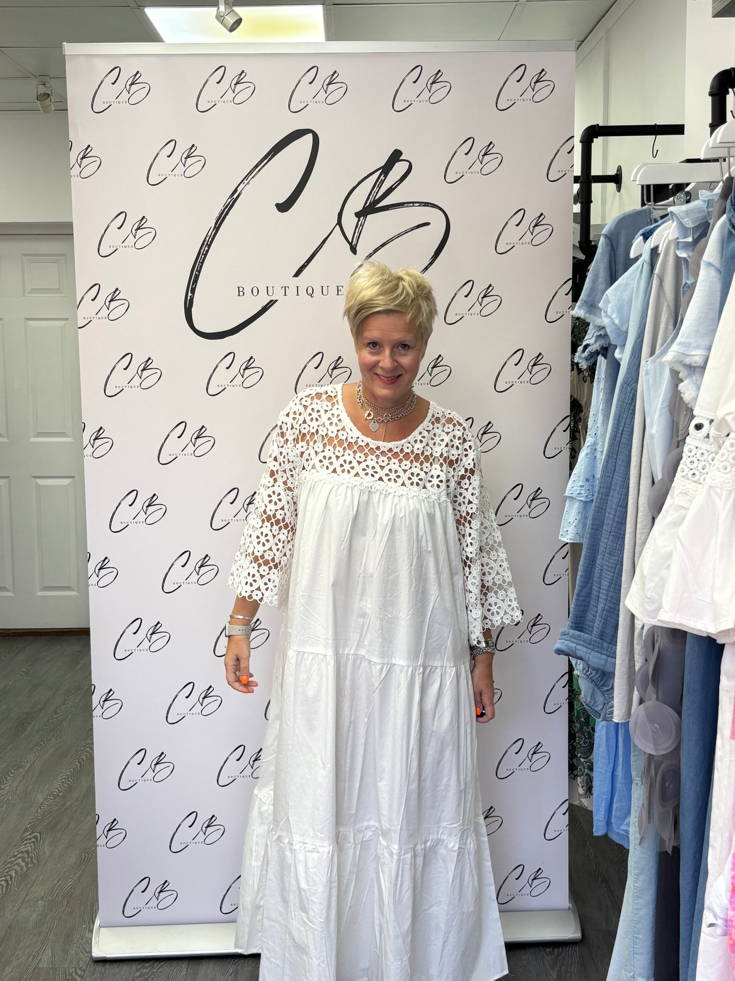 White palma dress