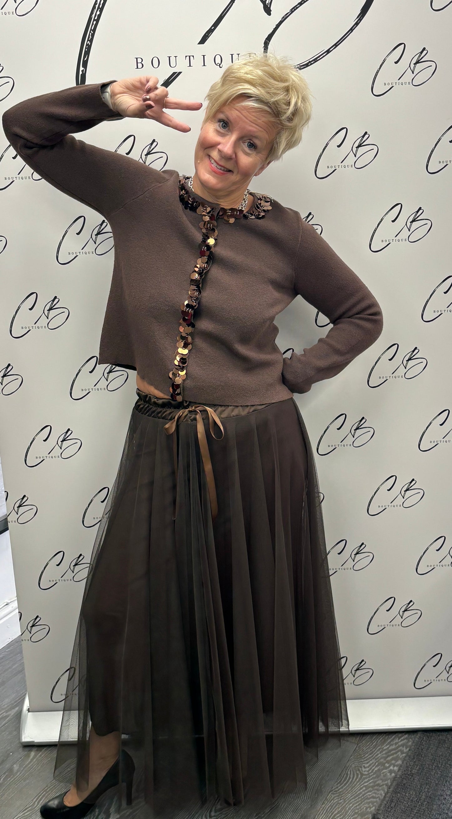 Billi chocolate Tulle Skirt