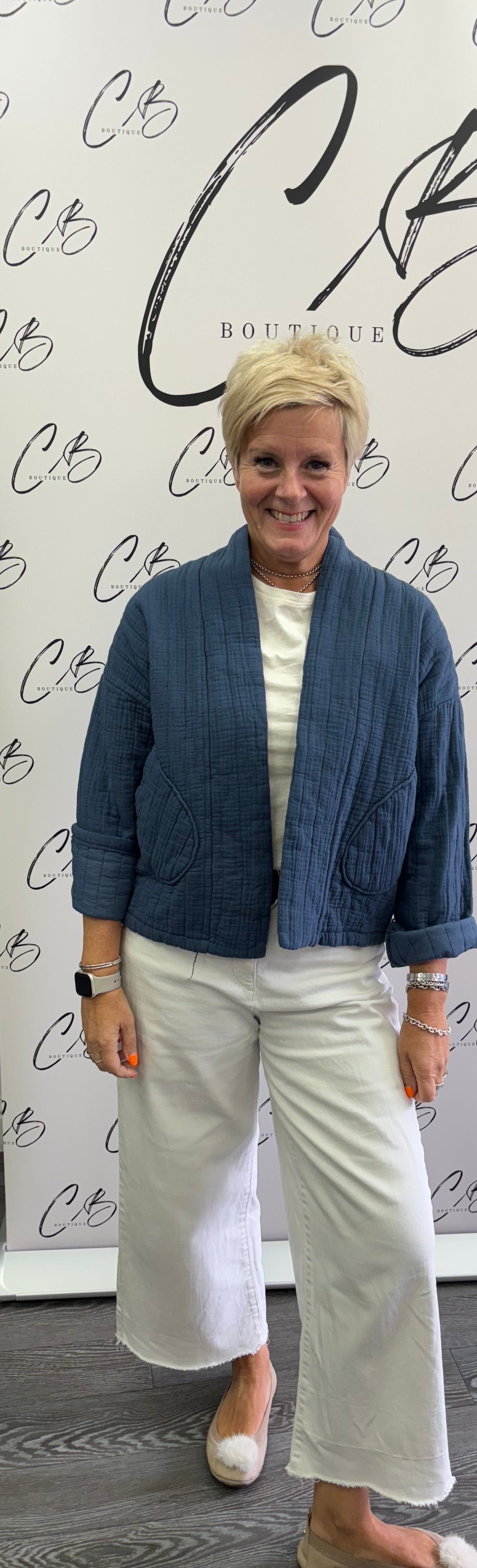 Denim Short Padded Jacket