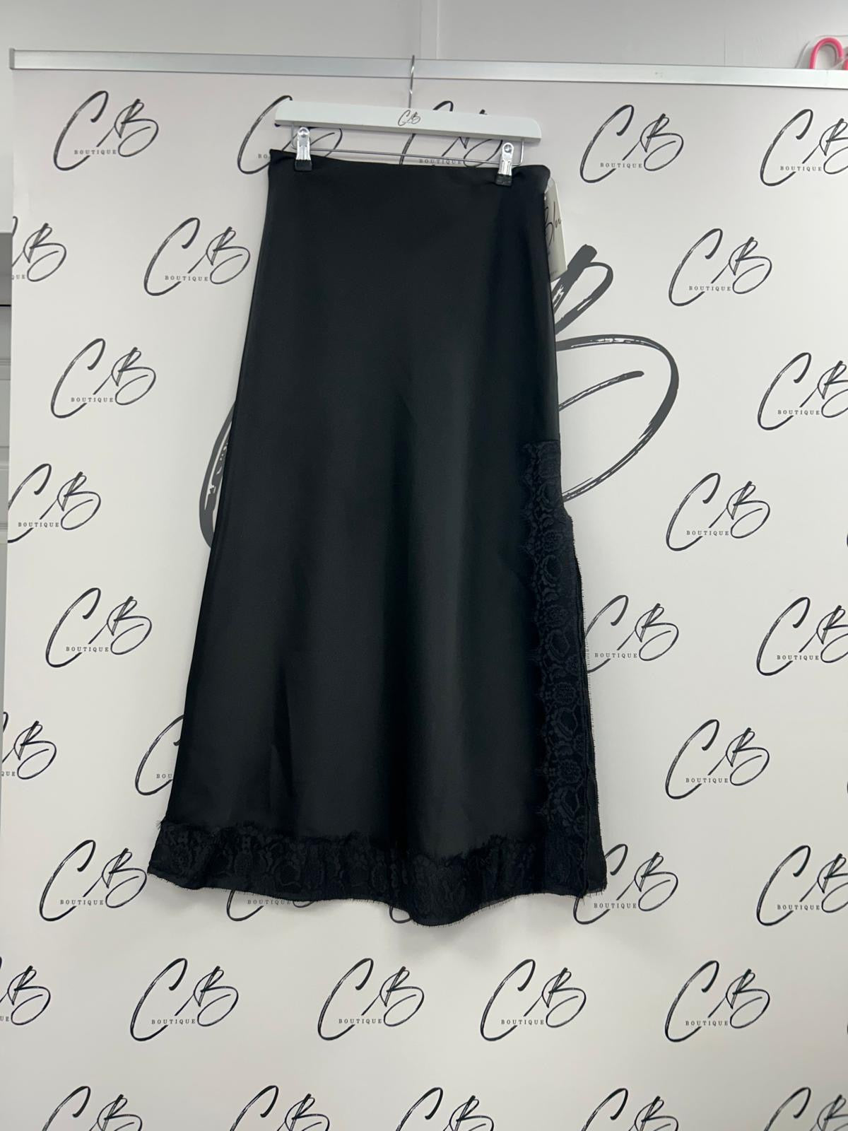 Black Satin skirt