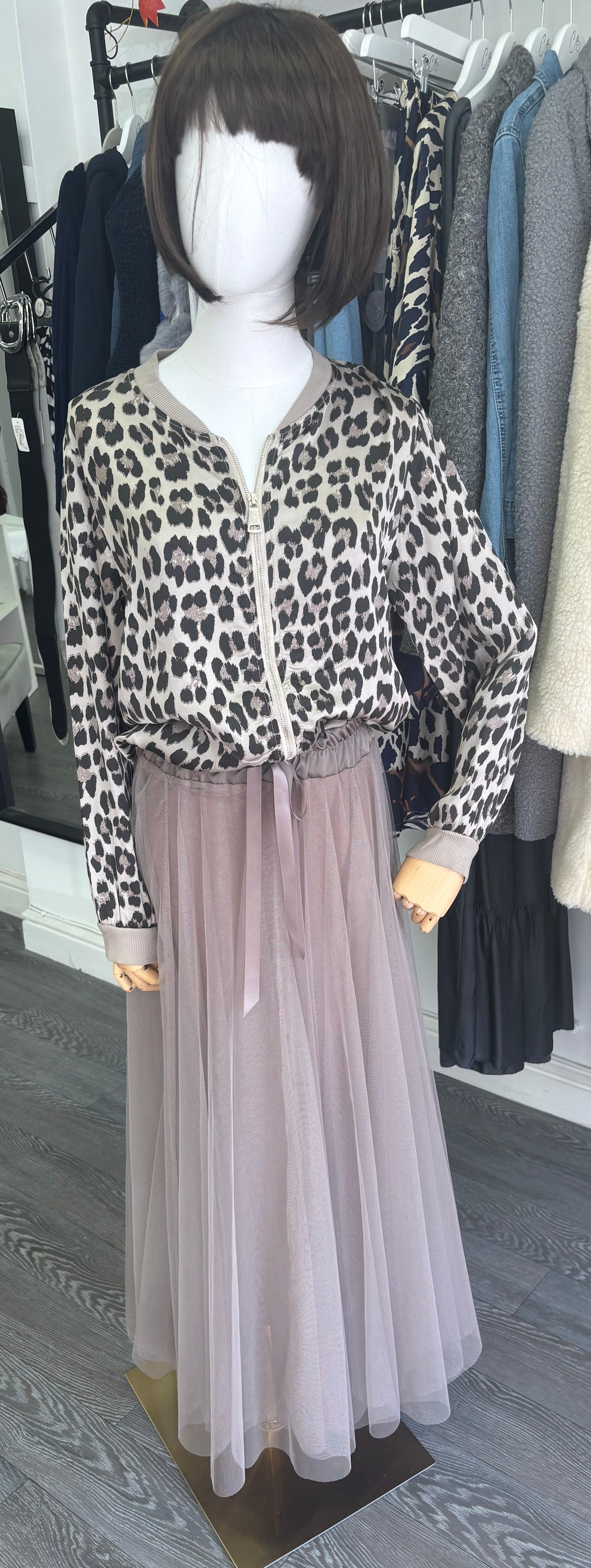 Billi Taupe Tulle Skirt