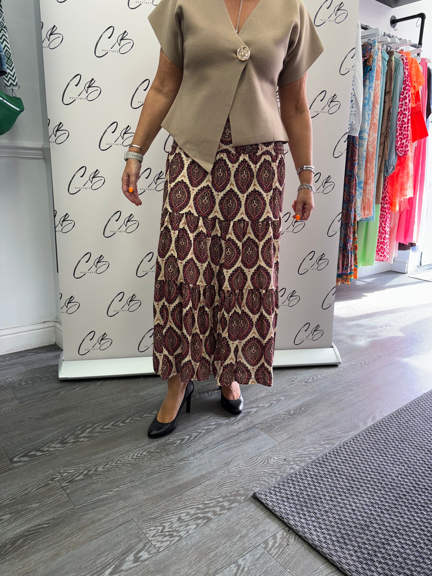 Cerys Wine Skirt
