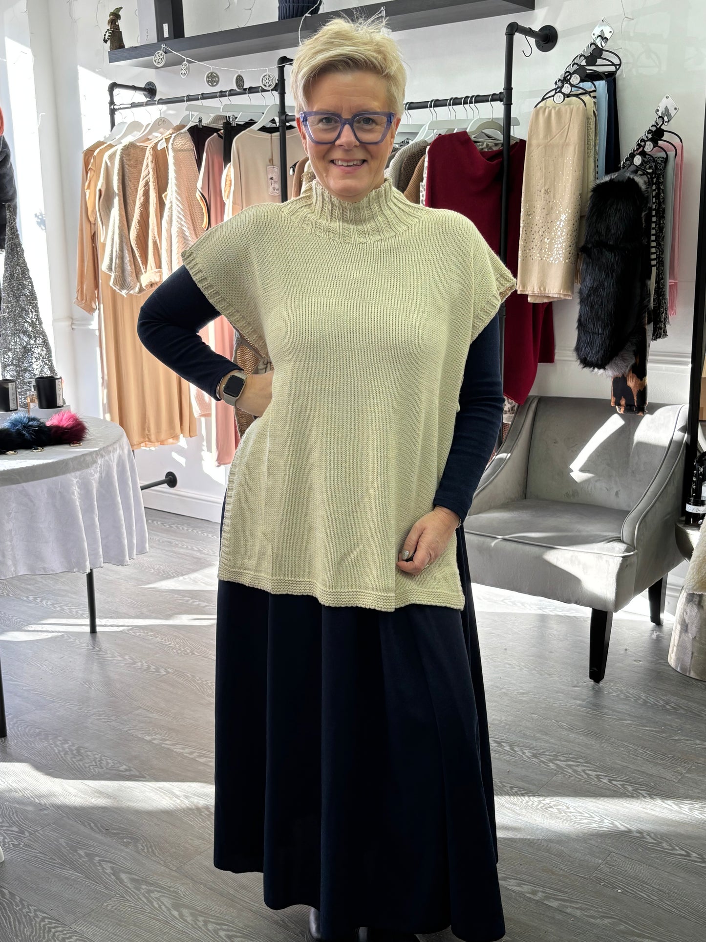 Sand Side tie poncho