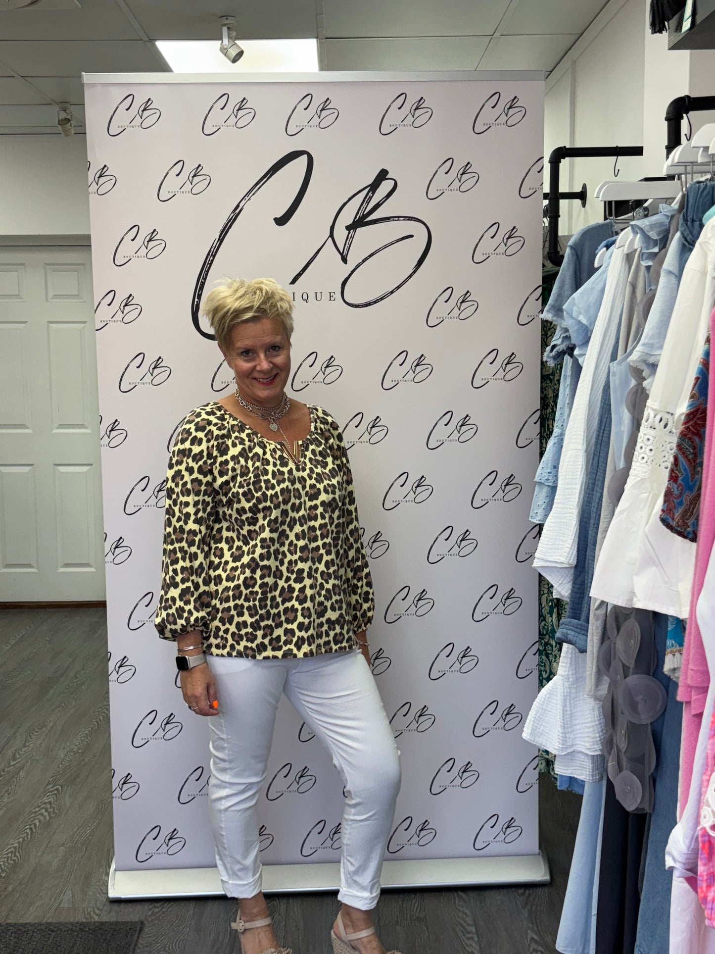 Victoria leopard top
