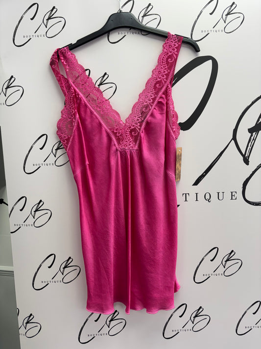 Satin Vest - fuschia