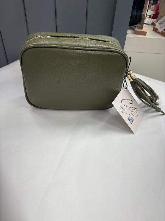 Olive Leather hand Bag
