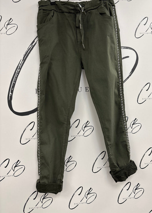 Chain khaki Magic Trousers