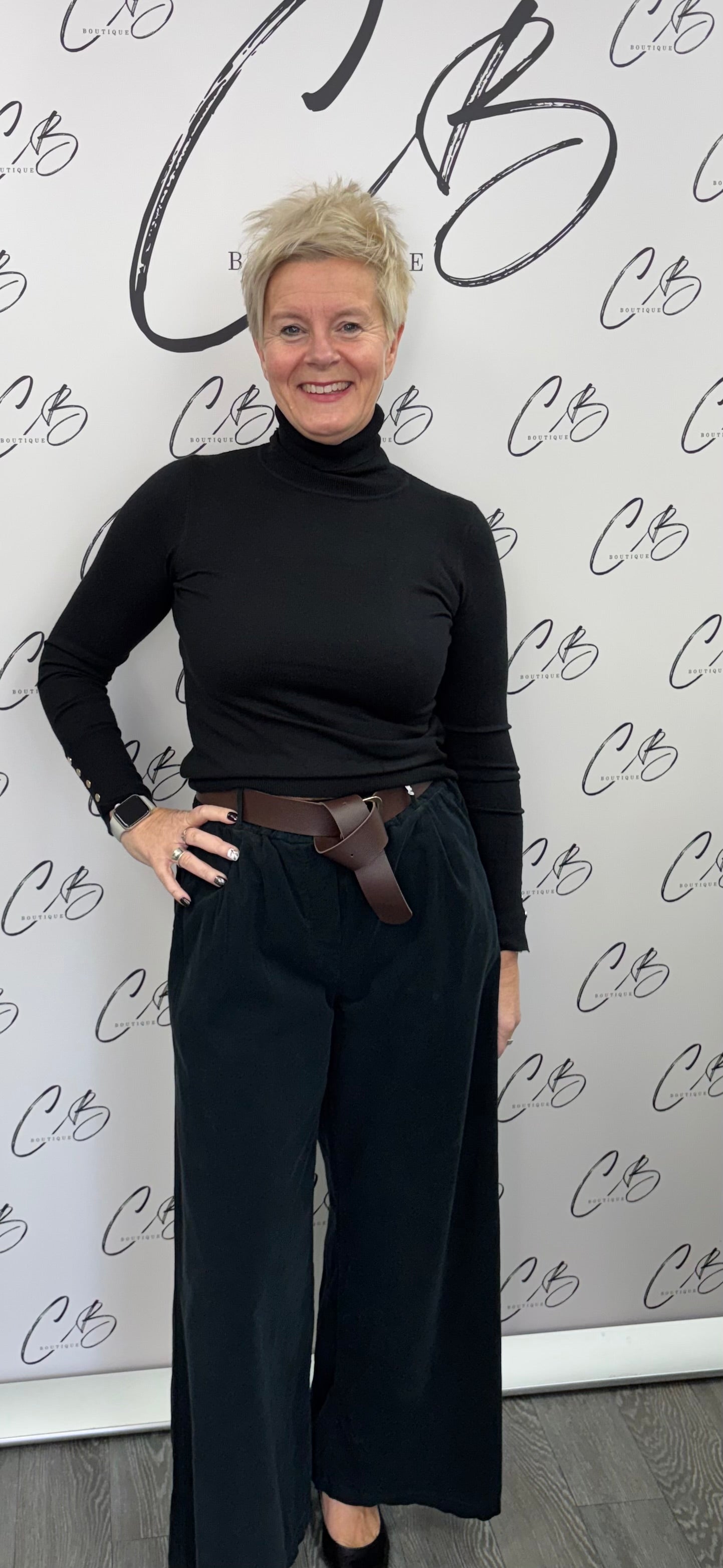 Galinda black Polo Neck Jumper