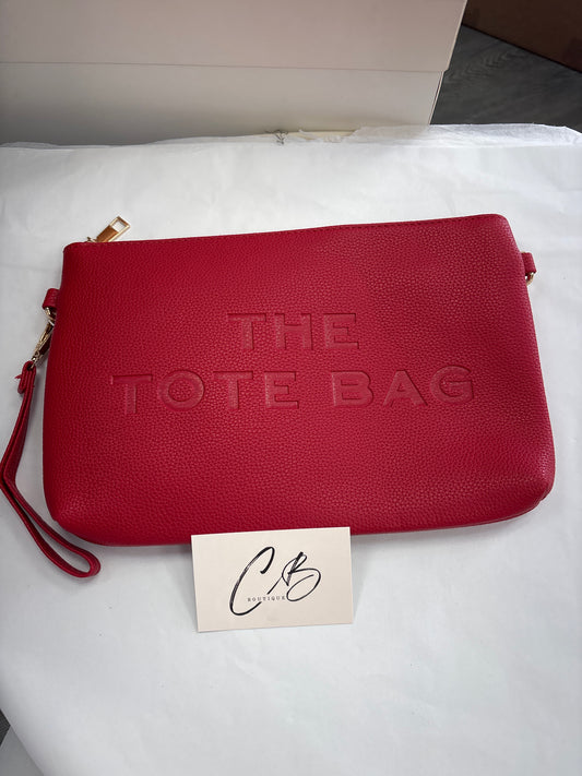 Red Tote clutch bag