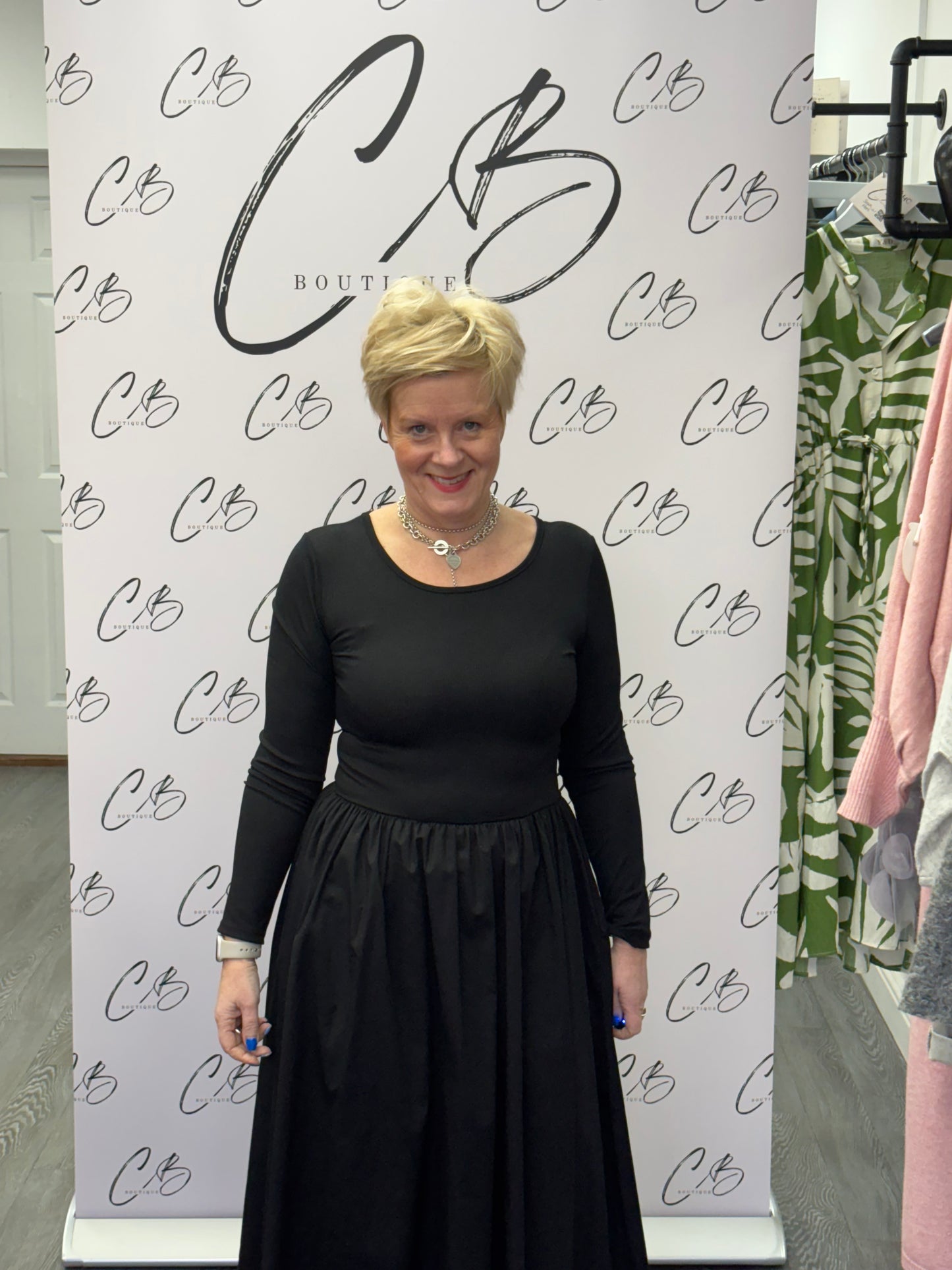 Black long sleeved dress