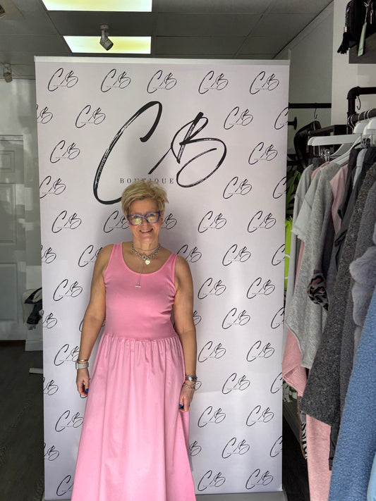 Pink Vest cotton dress