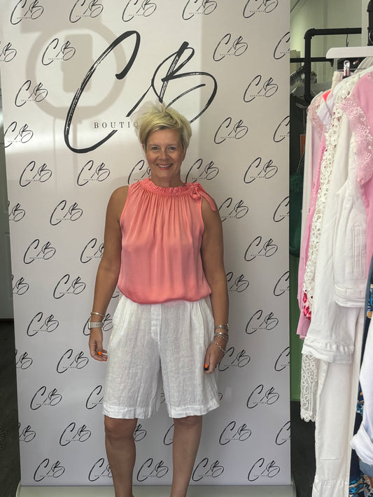 Angela top - coral