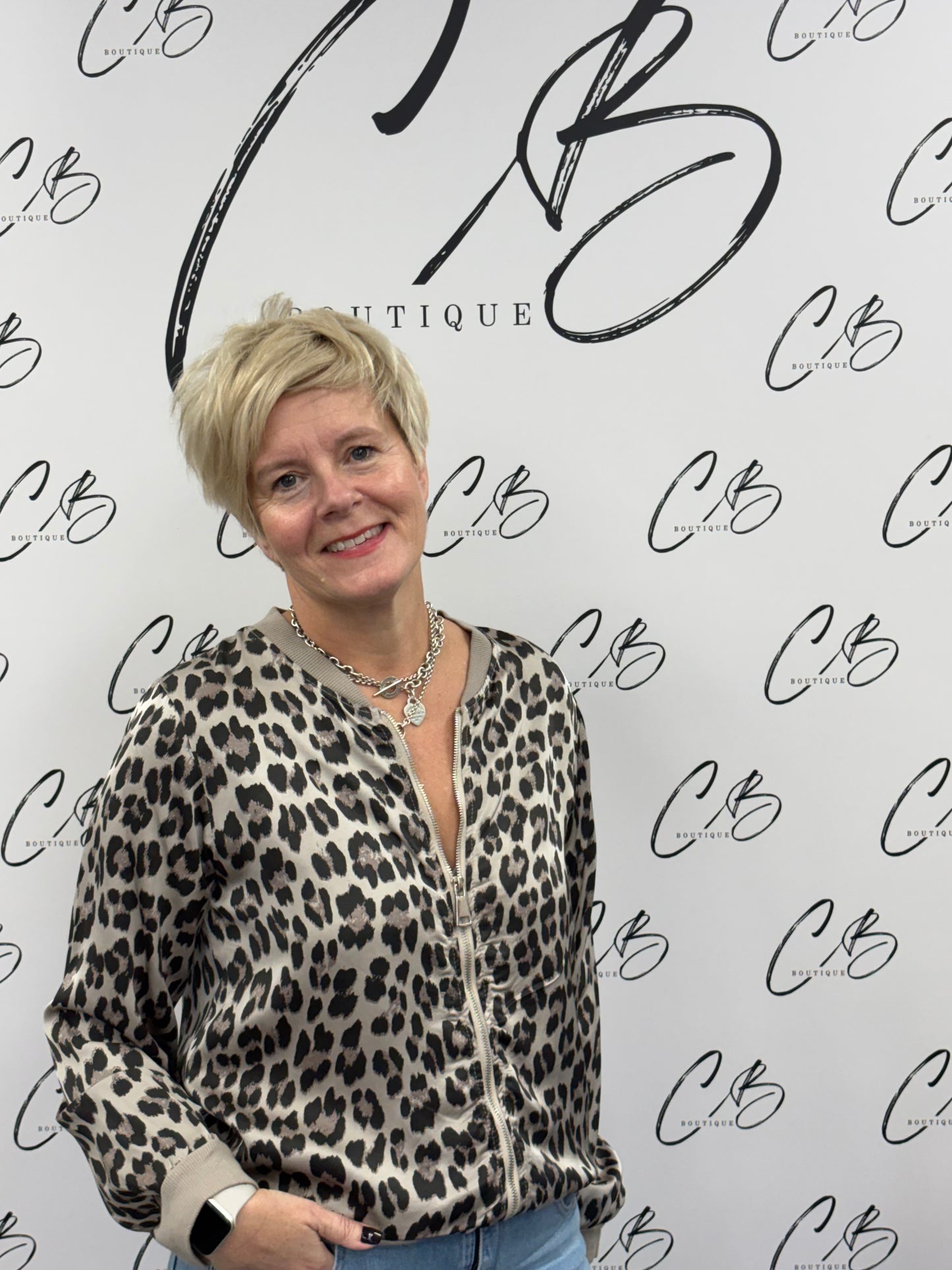 Leopard print Satin Bomber Jacket