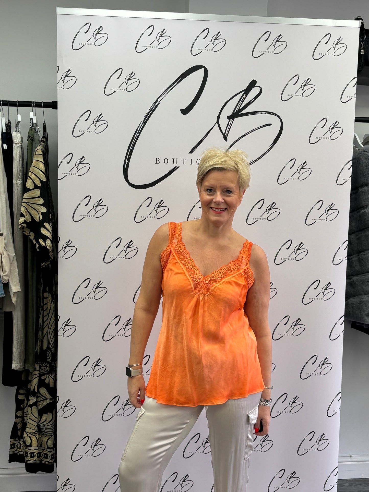 Satin Vest - Orange