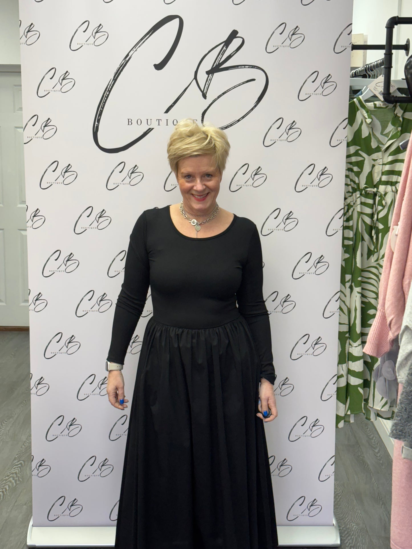 Black long sleeved dress