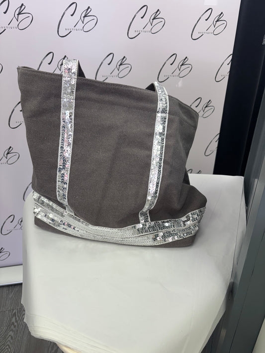 Grey Beach Bag