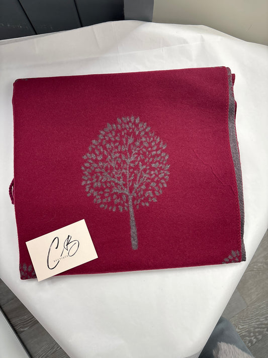 Wine and Grey designer style scarf