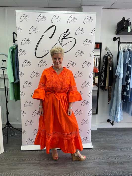 Orange twiggy dress