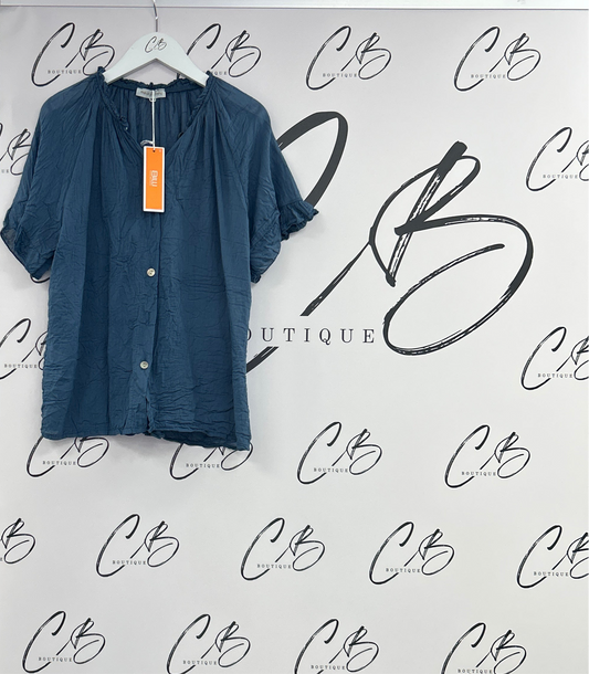 Blue gypsy blouse
