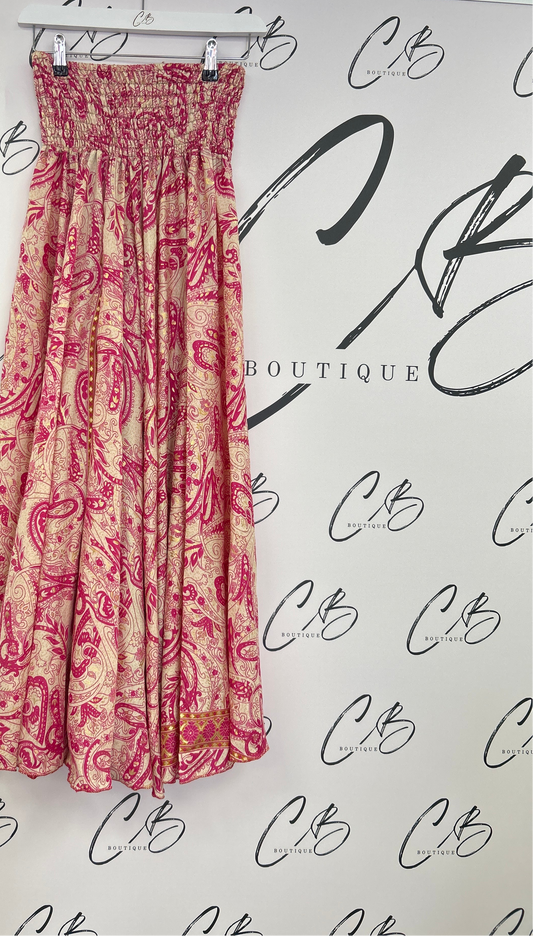 Pink Satin Palazzo Trousers