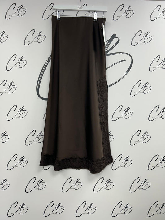 Chocolate Satin skirt