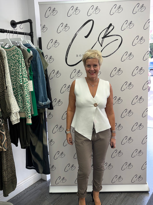 Chain Taupe Magic Trousers