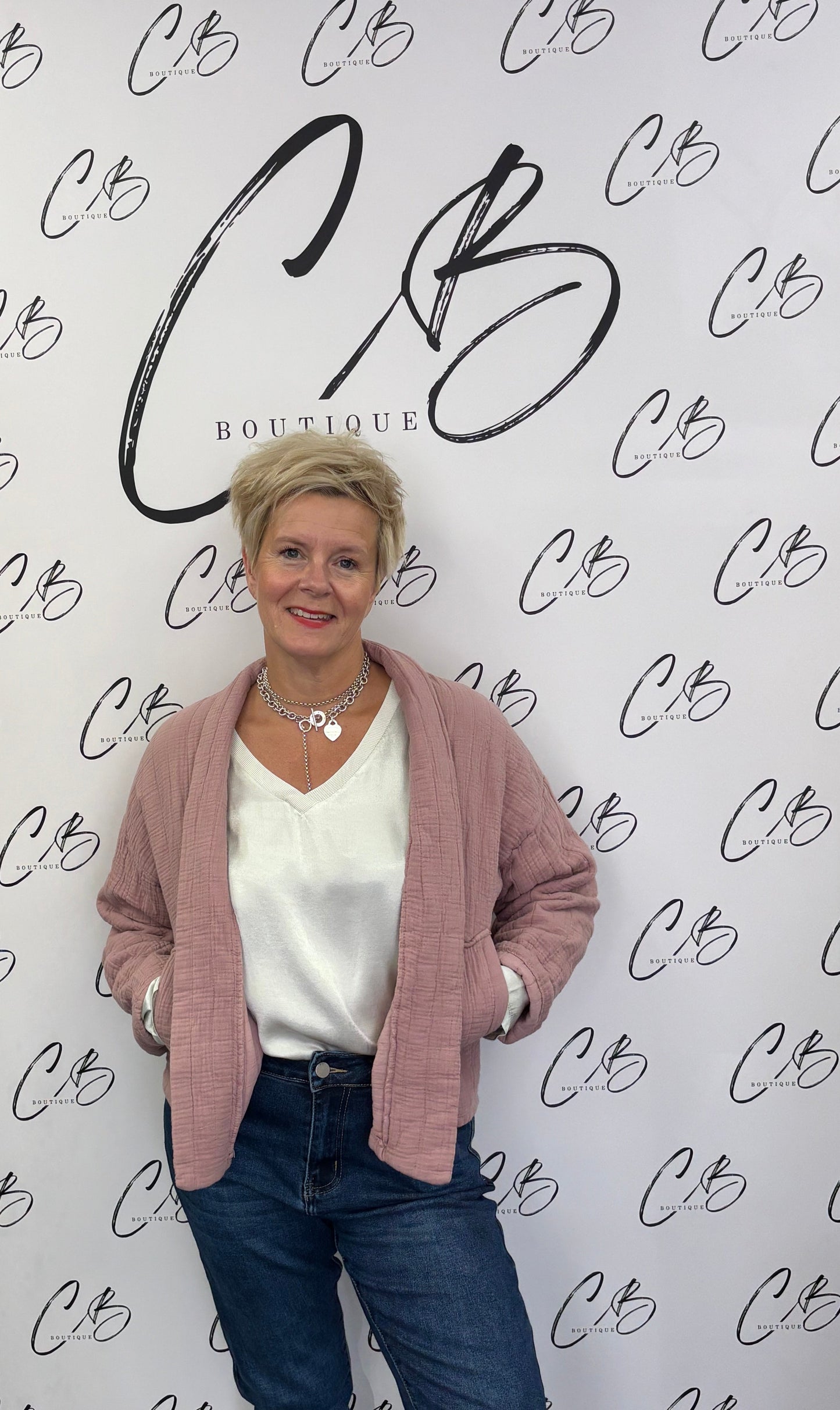 Dusky Pink Short Padded Jacket