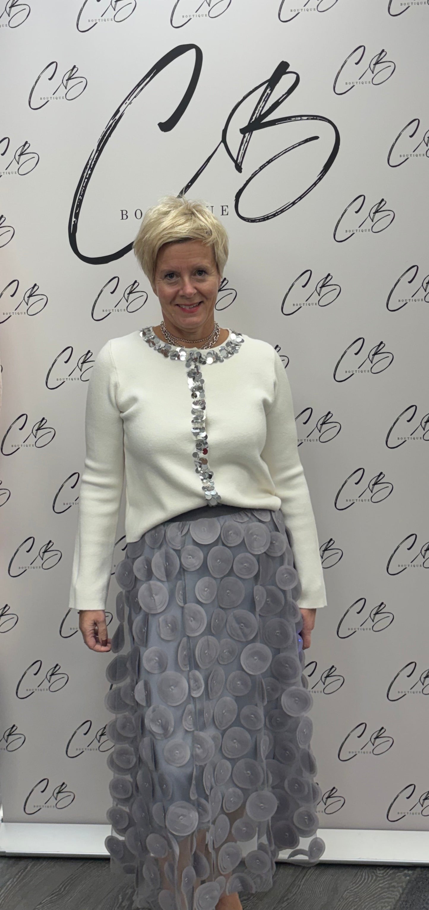 Tulle Disc Skirt - Grey