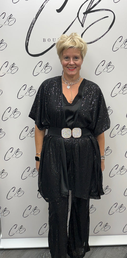 Black Sequin Komono