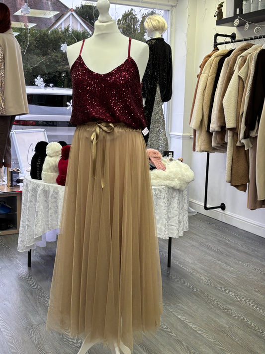 Billi gold Tulle Skirt