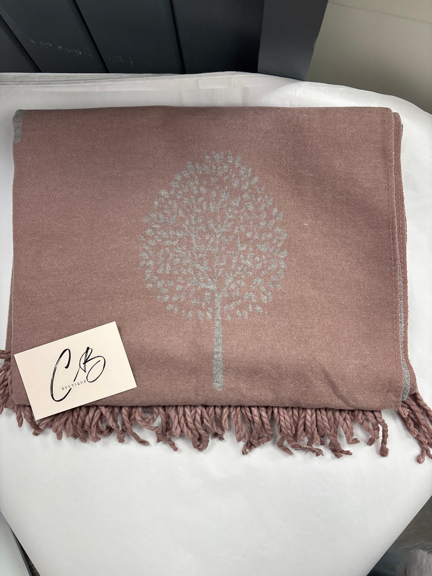 Pink and Grey designer style scarf