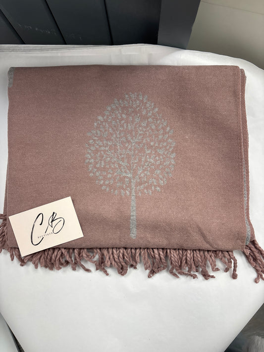 Pink and Grey designer style scarf