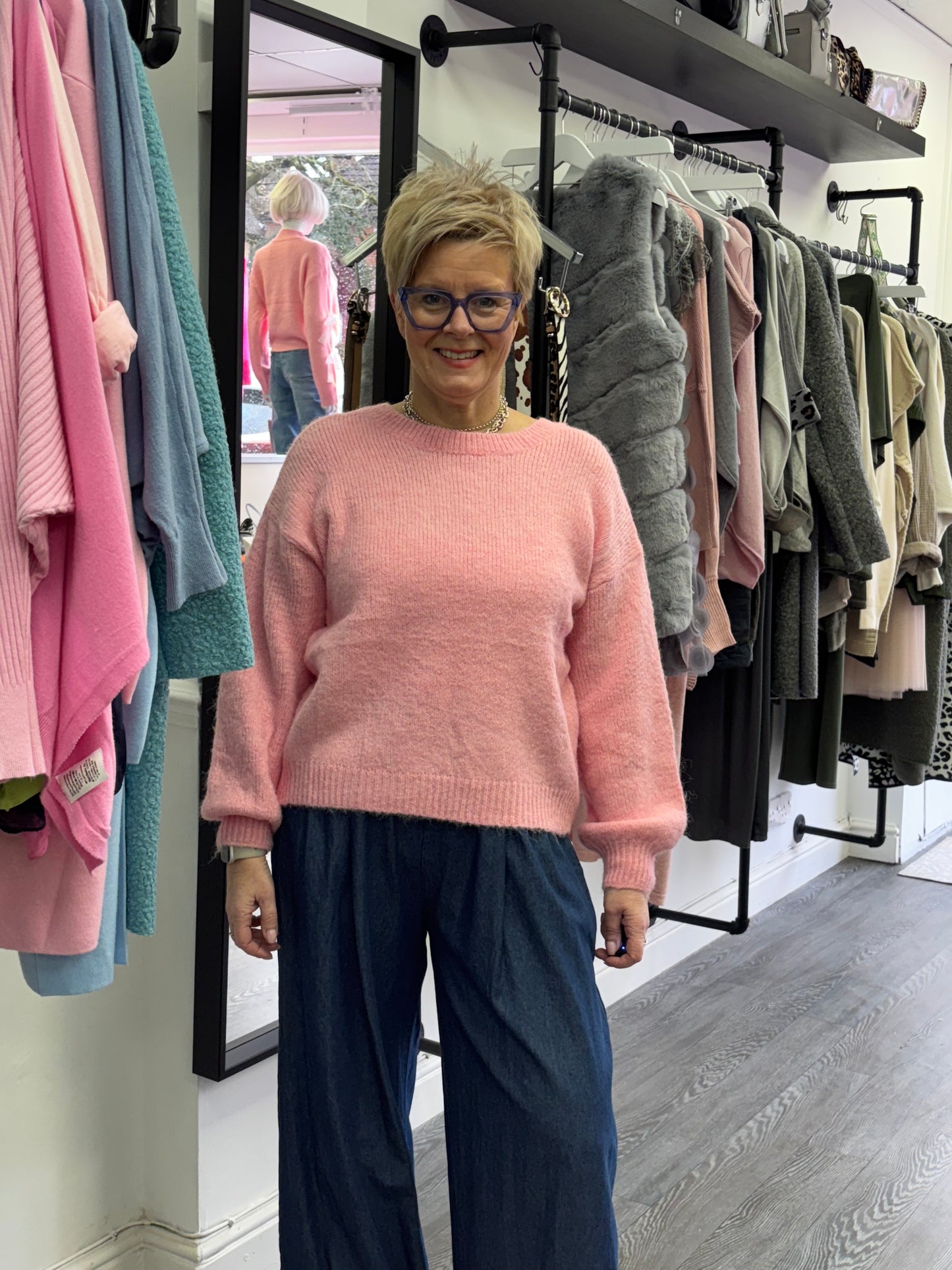 Pink Bow back Jumper