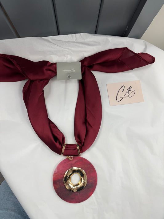 Wine Tie necklace