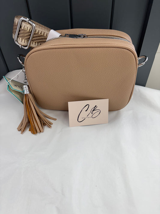 Astrid Biscuit hand Bag with tassle