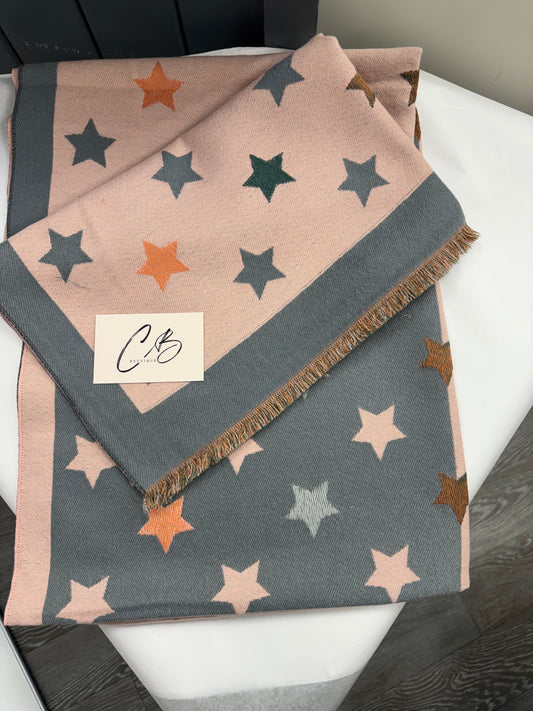 Pink star scarf