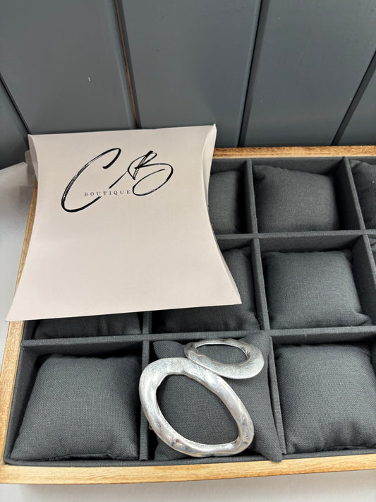 Silver 2 Circle Bracelet